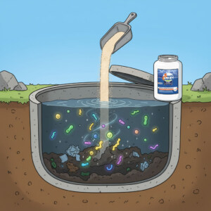 Avloppsrening med bakterier, septic clean