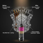 stoppa oljeläckage i motorn