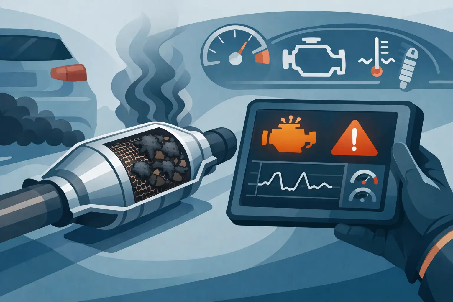 Hur vet man att katalysatorn är igensatt?