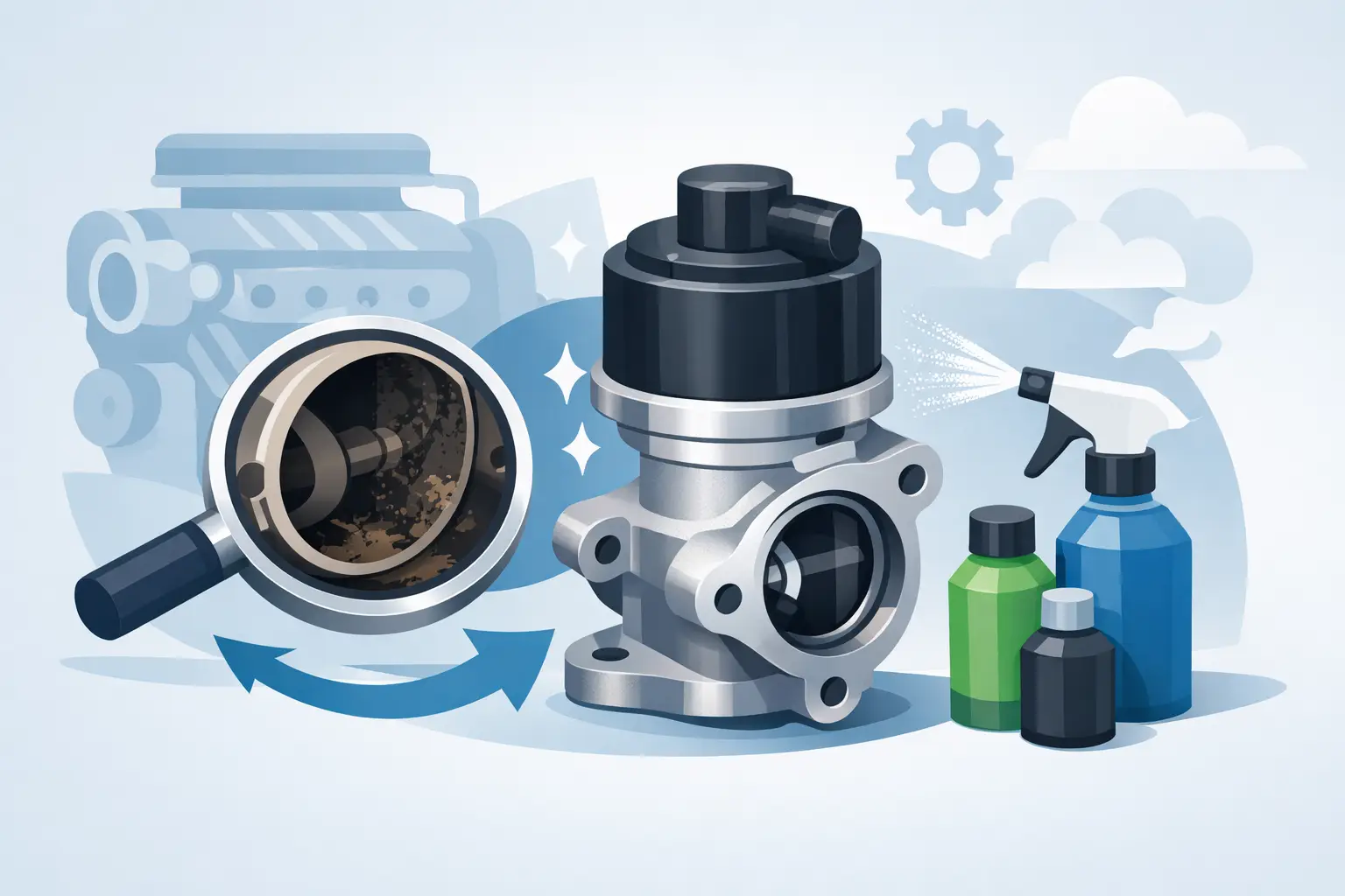 Rengöra EGR-ventil utan demontering