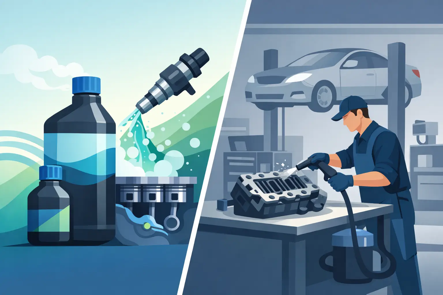 Dieseladditiv jämfört med verkstadsrengöring
